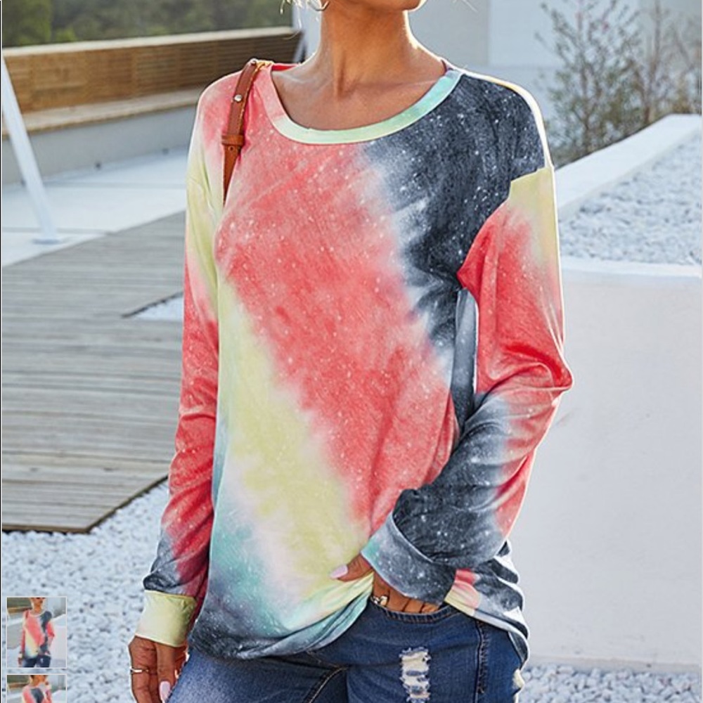 Tie dye galaxy top